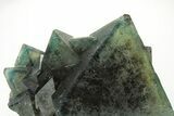 Phenomenal, Blue-Green Octahedral Fluorite Cluster - China #215756-3